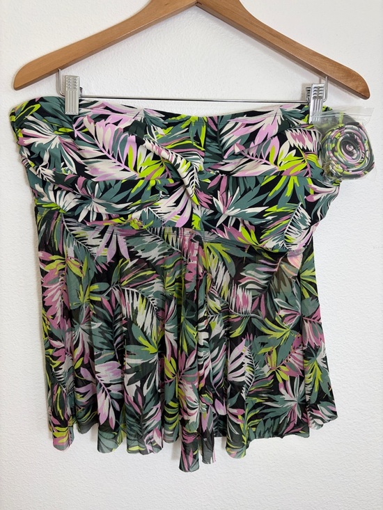 Kona Sol Other - NWT Kona Sol Tropical Leaf Print Plus Size Swim Tankini Top